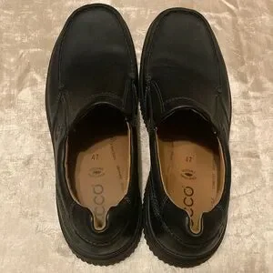 Ecco | Shoes | Ecco Walker Slip On Loafer Black Leather 